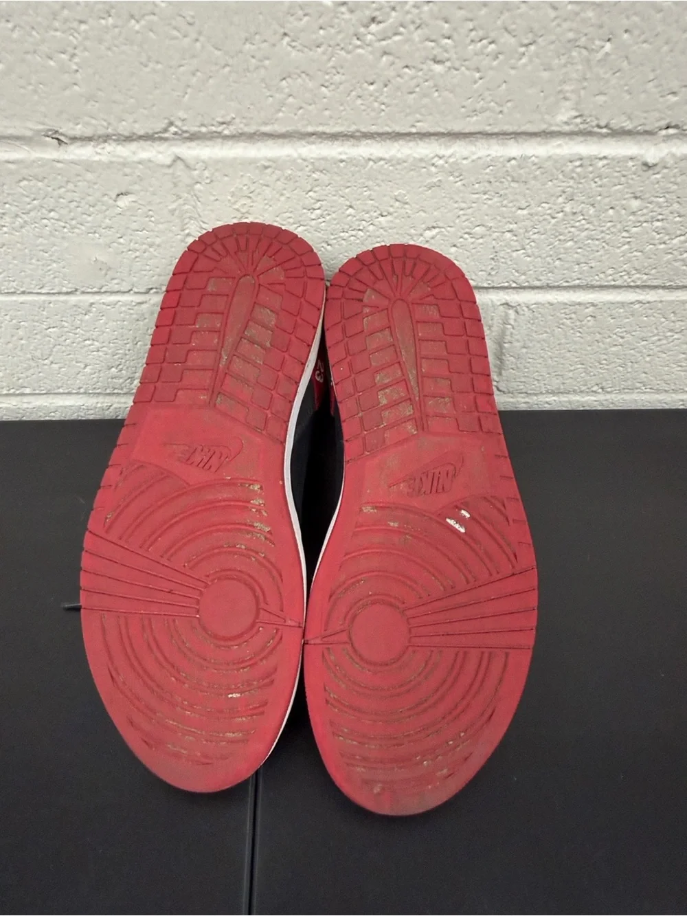 Jordan Black and Red Mid-Top Sneakers-Worn 2 times only